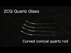 прозрачный кварцевый стержень с гладкой поверхностью, изогнутый конический стеклянный стержень